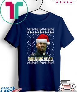 The Walking Dead Father Gabriel Stokes Santa Hat Christmas Shirt