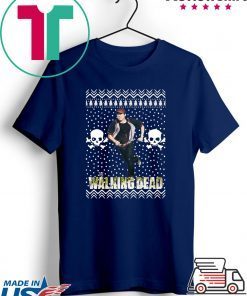 The Walking Dead Glenn Rhee Santa Hat Ugly Christmas Shirt