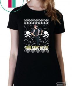 The Walking Dead Glenn Rhee Santa Hat Ugly Christmas Shirt