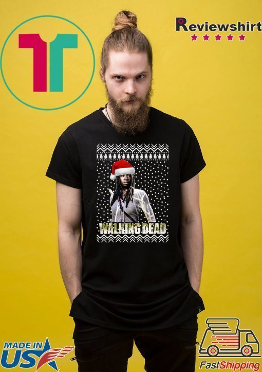 The Walking Dead Michonne Santa Hat Christmas Shirt