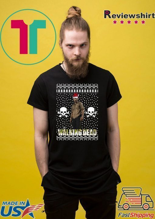 The Walking Dead Rick Grimes Santa Hat Christmas Shirt