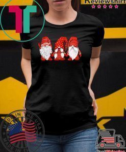 Three Gnomes in red Christmas shirt