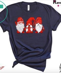 Three Gnomes in red Christmas shirt