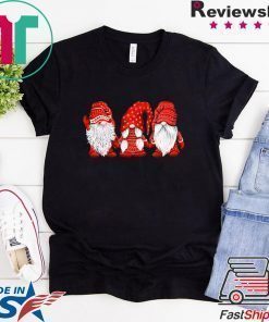 Three Gnomes in red Christmas shirt