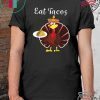 Turkey Eat Tacos Funny Mexican Sombrero Thanksgiving Xmas T-Shirt