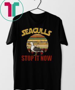 Vintage Retro Seagulls Bird Lover Stop It Now TShirt