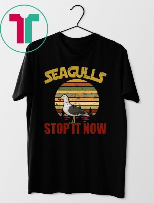 Vintage Retro Seagulls Bird Lover Stop It Now TShirt