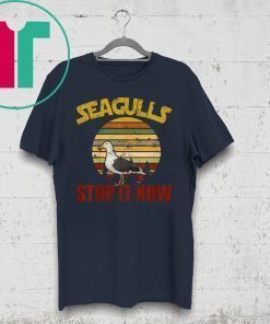 Vintage Retro Seagulls Bird Lover Stop It Now TShirt