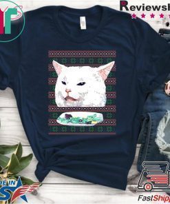 Woman Yelling At Cat Christmas T-Shirt