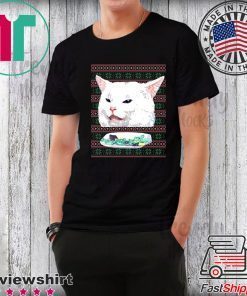 Woman Yelling At Cat Christmas T-Shirt