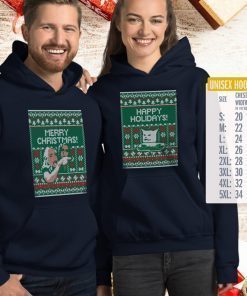 Woman Yelling at Cat Meme Ugly Christmas Sweater Faux Cross Stitch Duo Set in T-shirt