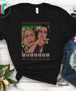 Woman Yelling at a Cat Ugly Christmas Sweater Meme Shirt