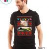 Woman Yelling at a Cat Ugly Christmas Sweater Meme Design T-Shirt