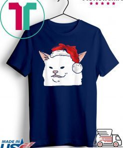 Women Yelling At Confused Cat At Dinner Table Meme Santa Hat T-Shirt