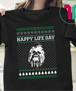 Wookiee Happy Life Day Christmas T-Shirt