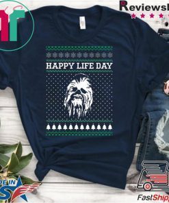 Wookiee Happy Life Day Christmas T-Shirt