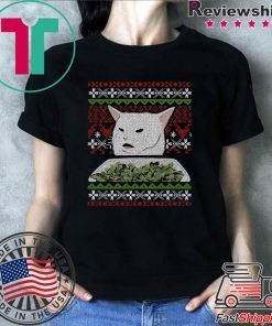 Yelling At A Cat Dinner Table Meme-Best Ugly Christmas Dress T-Shirt