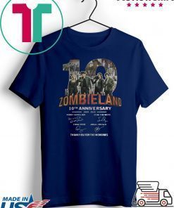 Zombieland 10th Anniversary 2009 2019 Signatures shirt