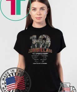 Zombieland 10th Anniversary 2009 2019 Signatures shirt