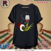 santa grinch hand holding wine glass shirt