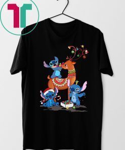 stitch and reindeer christmas xmas shirt