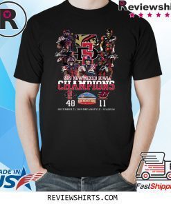 2019 New Mexico Bowl Champions Players Signatures Shirt