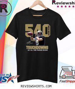 540 Drew Brees Touchdowns All Time Passing Record Shirt