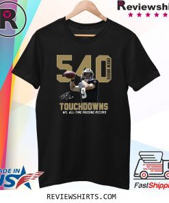 540 Drew Brees Touchdowns NFL All-time Passing Record Signature Shirt