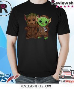 Baby Groot and Yoda baby is Friends Shirt