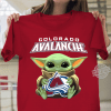 Baby Yoda And Colorado Avalanche Logo Shirt