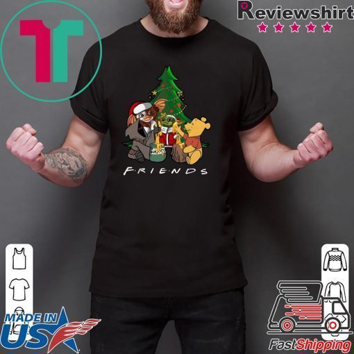 Baby Yoda Gizmo and Pooh Christmas Tree Shirt