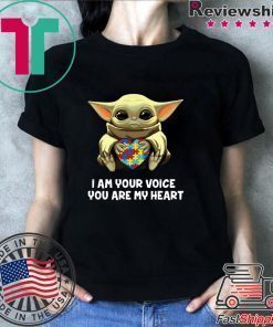 Baby Yoda Hug Autism I Am Voice You Are My Heart Shirt