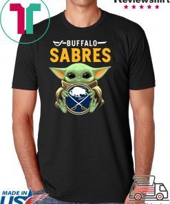 Baby Yoda Hug Buffalo Sabres Logo Shirt