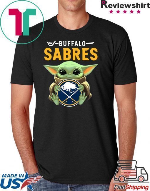 Baby Yoda Hug Buffalo Sabres Logo Shirt