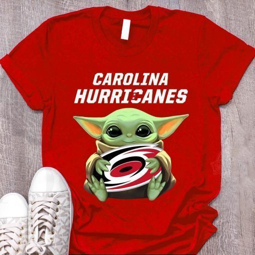 Baby Yoda Hug Caroline Hurricanes Tee Shirts