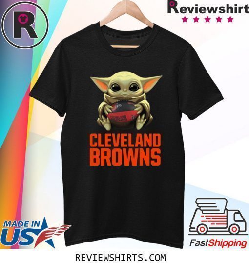 Baby Yoda Hug Cleveland Browns Shirt