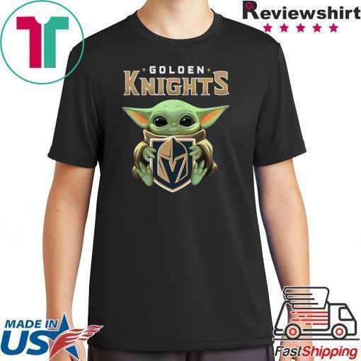 Baby Yoda Hug Golden Knights Unisex T-Shirt