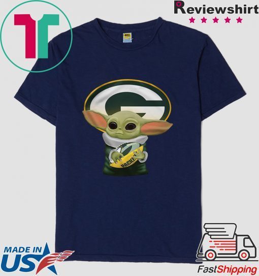 Baby Yoda Hug Green Bay Packer Shirt