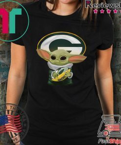 Baby Yoda Hug Green Bay Packer Shirt