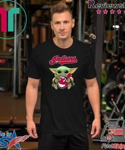 Baby Yoda Hug Indians Logo Shirt