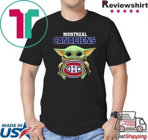 Baby Yoda Hug Montreal Canadiens Shirt