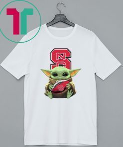 Baby Yoda Hug NC State Wolfpack Ball Logo Shirt