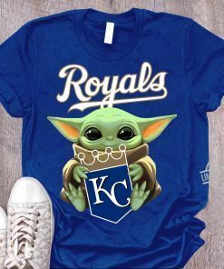 Baby Yoda Hug Royal Logo Shirt