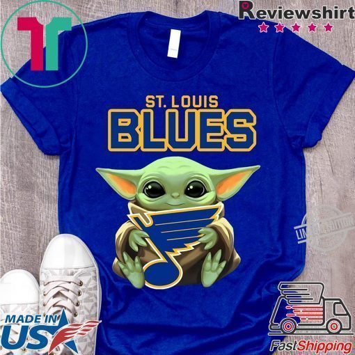 Baby Yoda Hug St. Louis Blues Logo Shirt