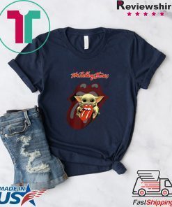 Baby Yoda Hug The Rolling Stones Shirt