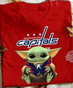 Baby Yoda Hug Washington Capitals Logo Tee Shirts