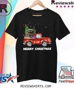 Baby Yoda Truck Merry Christmas 2020 T-Shirt