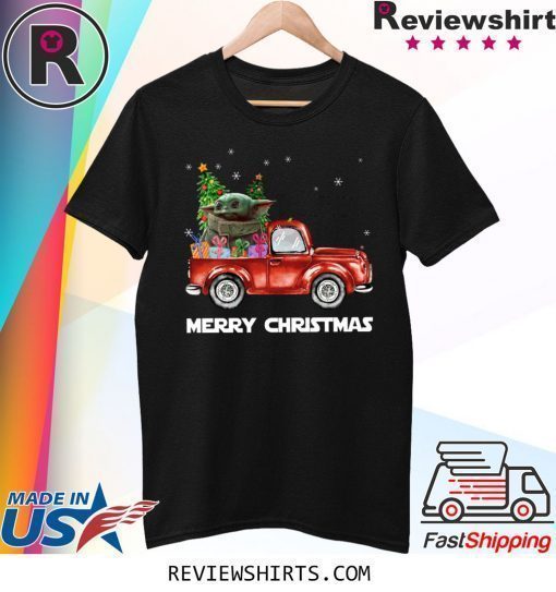 Baby Yoda Truck Merry Christmas 2020 T-Shirt