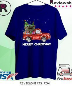 Baby Yoda Truck Merry Christmas 2020 T-Shirt