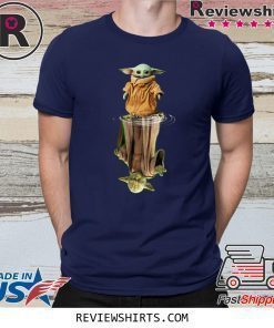 Baby Yoda and Master Yoda water reflection tee shirt